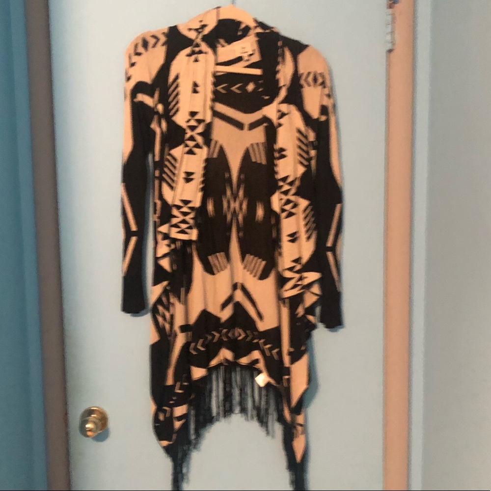 Black and white cardigan
